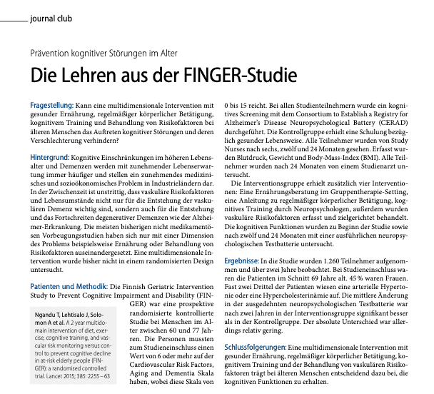 Die Lehren aus der Fingerstudie