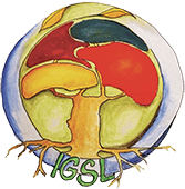Logo der IGSL Hospizbewegung mit bunt gemaltem Pilz in einem Kreis